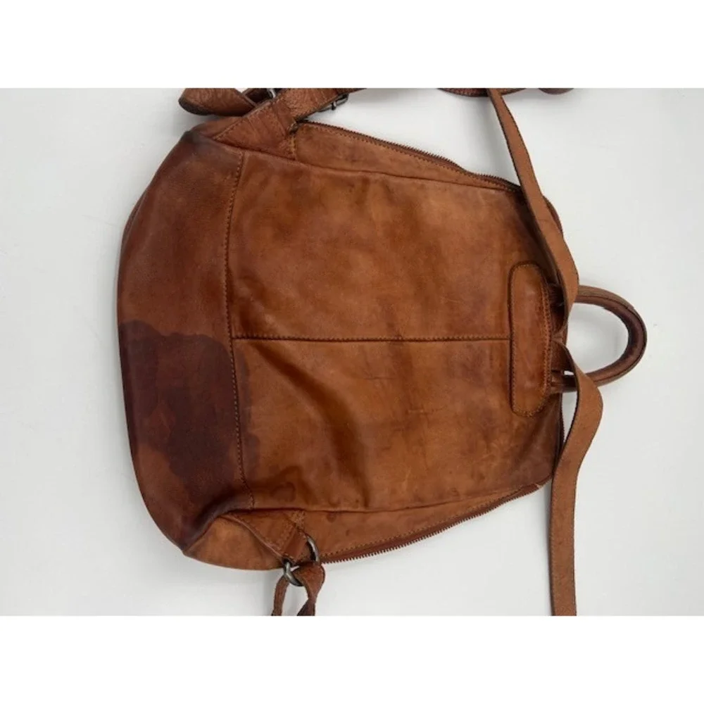 Valenca Holland Backpack Women Medium Brown Woven Leather Boho Artisan Bag